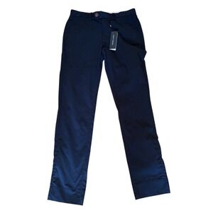 Nifty Genius Men's Chino Pants Navy Blue Slim Fit Flat Front  30x30 ripstop $119
